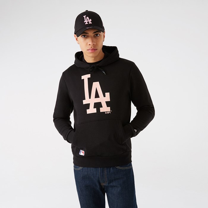 LA Dodgers Team Logo Miesten Hupparit Mustat - New Era Vaatteet Tukkukauppa FI-783156